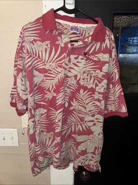 Spike Sports XL Alabama Men's Short-Sleeve Floral Polo Shirt VTG
